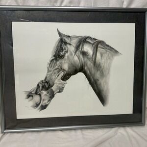 Portrait Owner Jockey Horse Racing Signed LTD Edition Print Sorenson Graphite